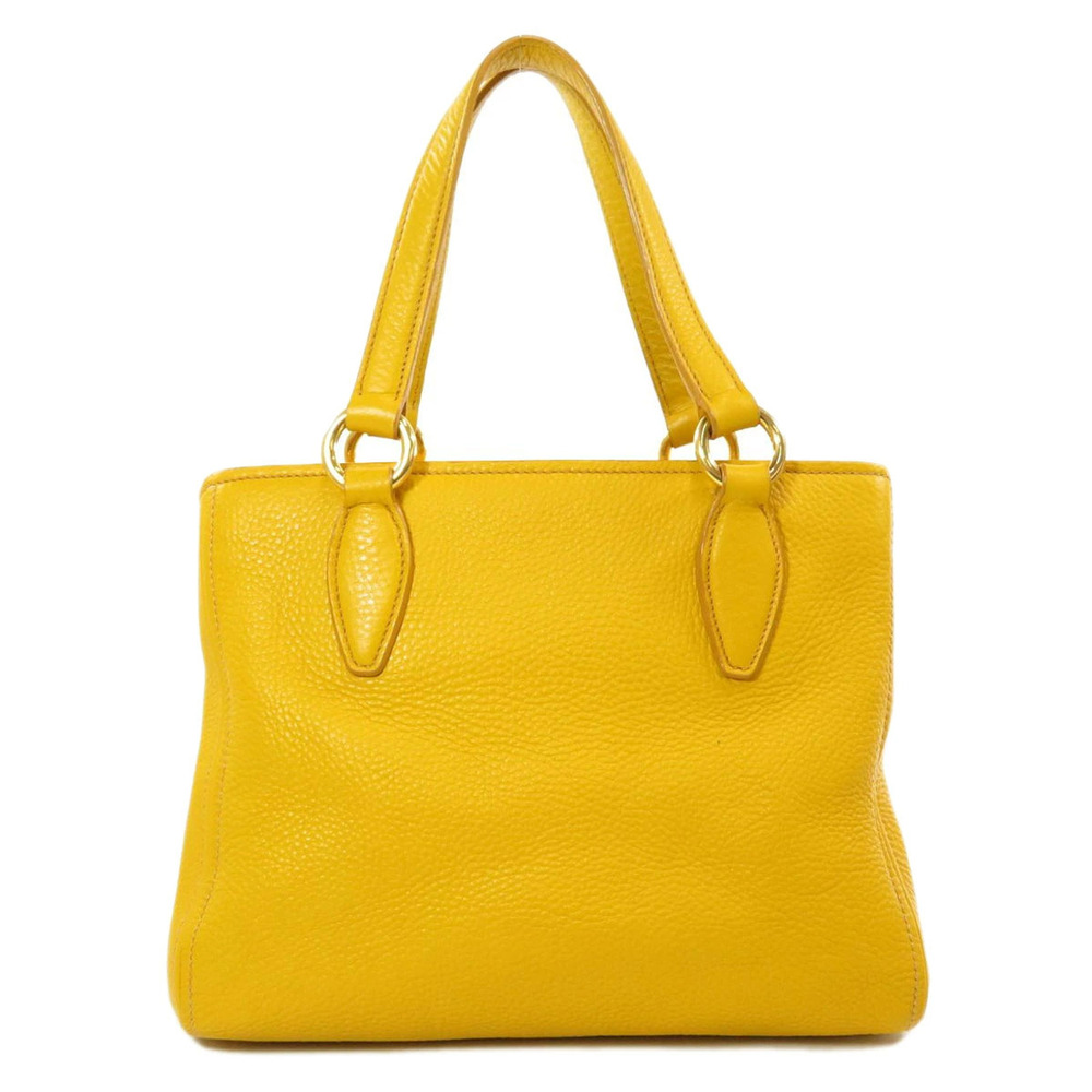 Miu Miu Caribu leather calf Yellow textured Handbag Vitello Yellow